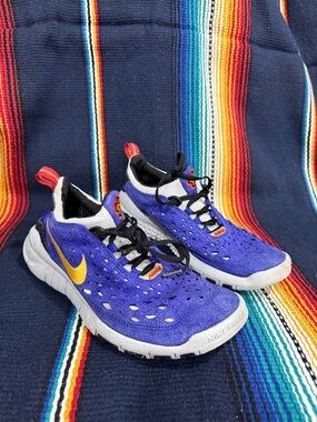 Nike Purple and Yellow Men's Athletic Sneakers